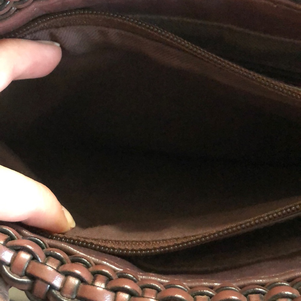 Minimalist Chic Y2K Coastal Grandmother Brown Woven Handbag - Picture 8 of 8